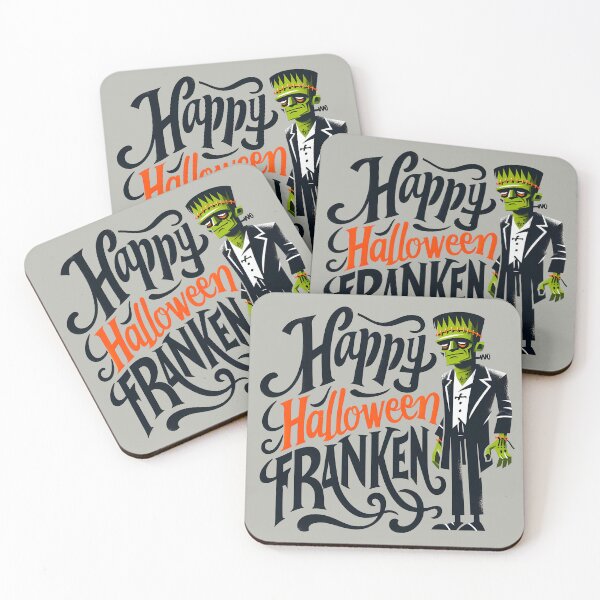 Item preview, Happy Halloween, franken, typography designed and sold by maxmaj.