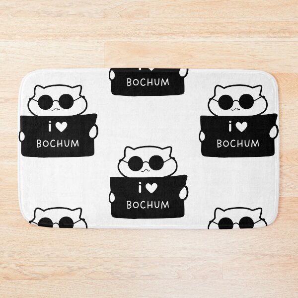 Item preview, I LOVE BOCHUM | Cute Cat Illustration | Handwritten-style Font designed and sold by RM-Journey.