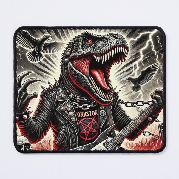 Item preview, Prehistoric Power Chords: T-Rex Rock Legend designed and sold by damiansart.