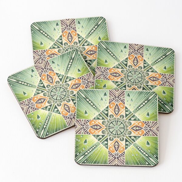 Item preview, Tribal Polynesian Abstract Sunshower Forest Design designed and sold by TribalioDesigns.