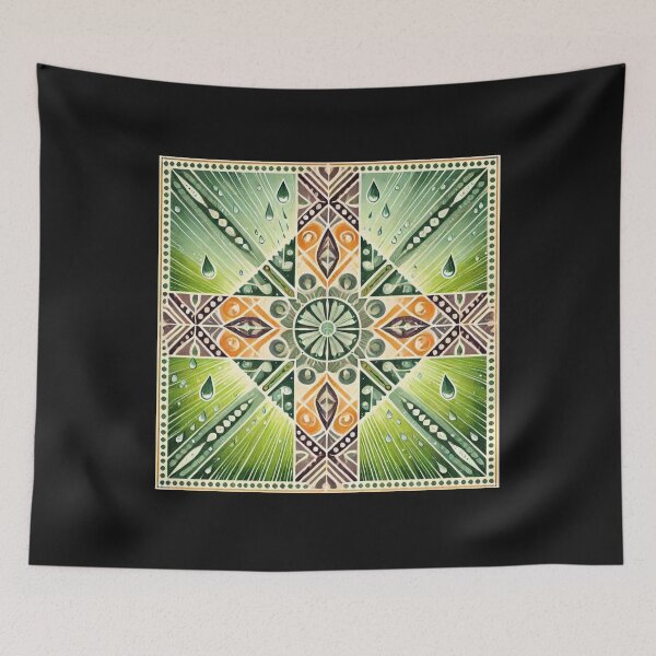 Item preview, Tribal Polynesian Abstract Sunshower Forest Design designed and sold by TribalioDesigns.