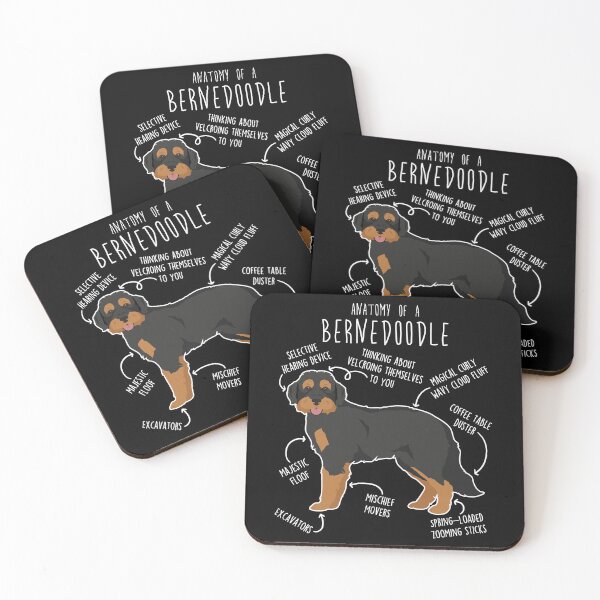 Item preview, Black Phantom Bernedoodle Dog Anatomy designed and sold by Clara Hollins.