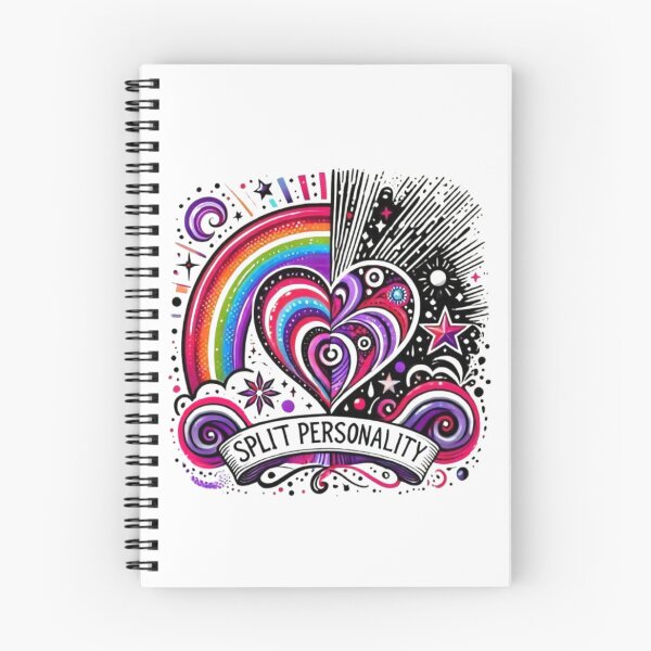 Item preview, Split Personality Heart - Colourful Contrast Art designed and sold by GemBob Creations.