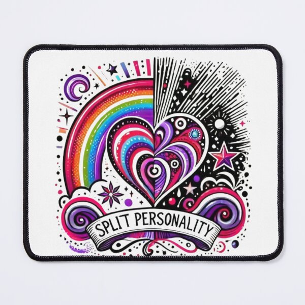 Item preview, Split Personality Heart - Colourful Contrast Art designed and sold by GemBob Creations.