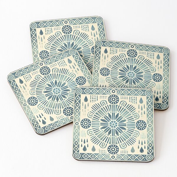 Item preview, Tribal Polynesian Abstract Sunshower Blue Design designed and sold by TribalioDesigns.
