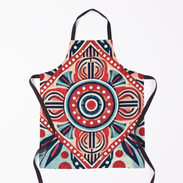 Item preview, Tribal Polynesian Abstract Sunshower Blue on Red Design designed and sold by TribalioDesigns.