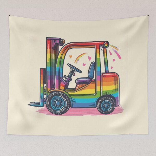 Item preview, Forklift truck color designed and sold by RetroNibylander.