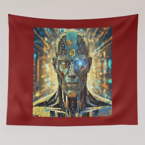 Item preview, "Cybernetic Fusion: Emotion and Technology Unite" designed and sold by Artisticanvas.