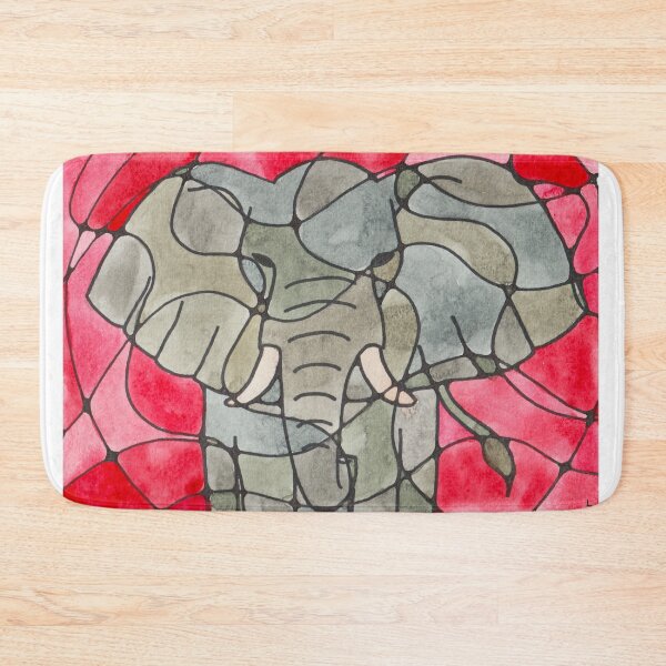Item preview, Watercolor Elephant on crimson red  designed and sold by polycrafter.