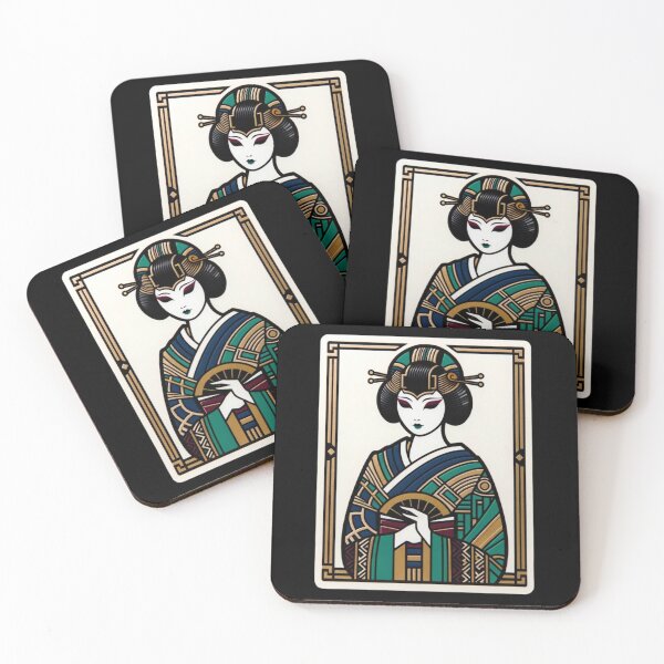 Item preview, Art Deco Geisha Print designed and sold by PinUpPizzazz.