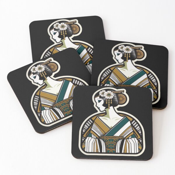 Item preview, Art Deco Geisha Print designed and sold by PinUpPizzazz.