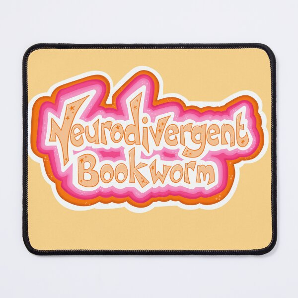 Item preview, Neurodivergent Bookworm - red, pink, orange designed and sold by JodieMarieArt.