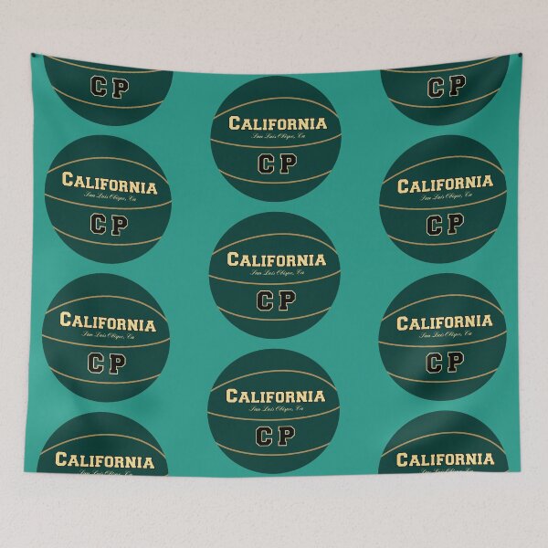 Item preview, San Louis Obispo California CA Basketball Logo designed and sold by Lartheviking.