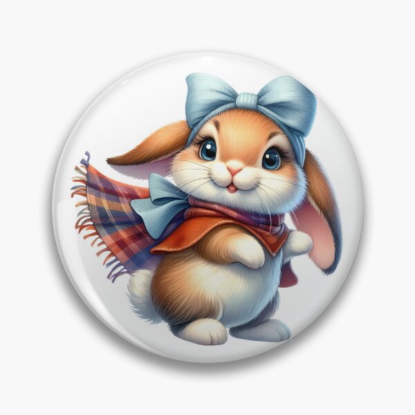 Item preview, Cute bunny wearing scarf! designed and sold by fribabywonder.