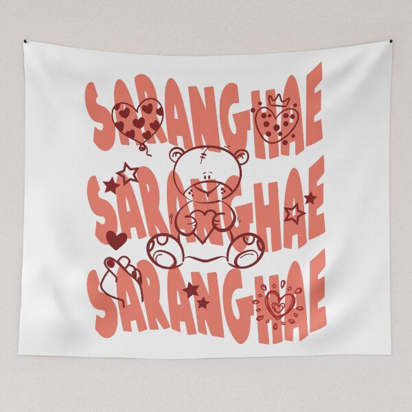 Item preview, Saranghae 사랑해: : Youthful and Cheerful Design for Kdramas Fans designed and sold by KGlam.