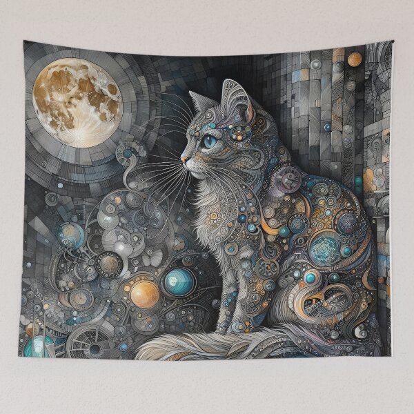 Item preview, Moonlight Cat designed and sold by Kallak-AI-Art.