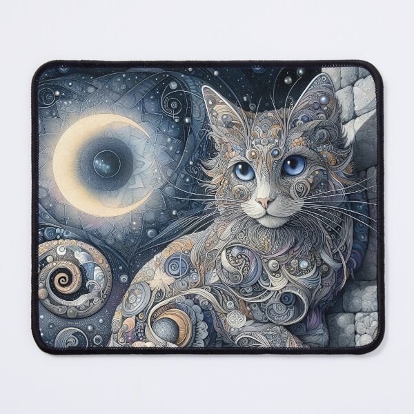 Item preview, Moonlight Cat 2 designed and sold by Kallak-AI-Art.
