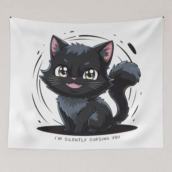Item preview, Funny Halloween Black Cat designed and sold by PlanetMarker.