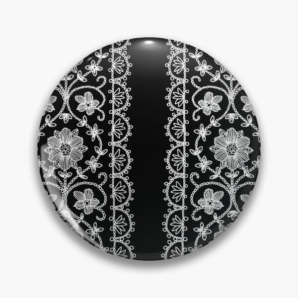 Item preview, White on Black Embroidery Lace designed and sold by SuzyMae.