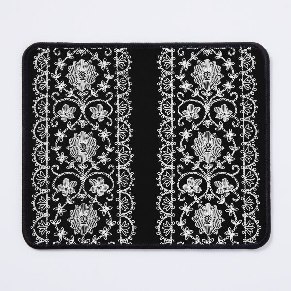 Item preview, White on Black Embroidery Lace designed and sold by SuzyMae.
