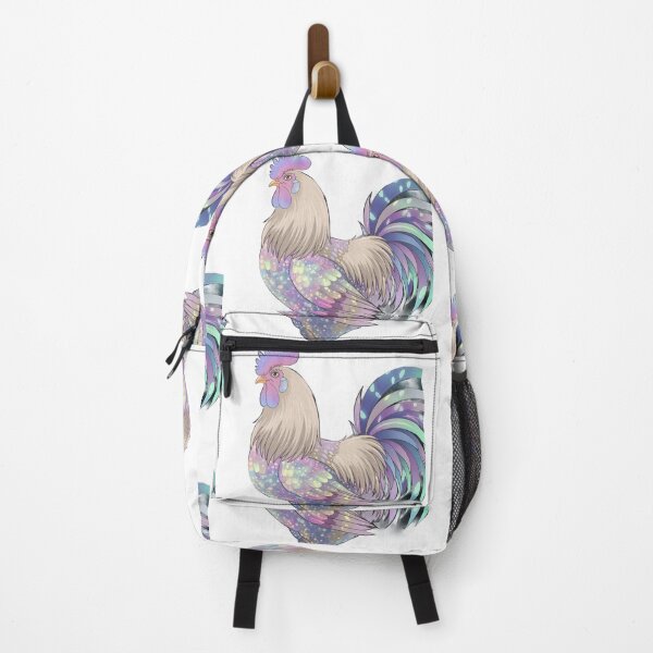 Item preview, Rooster with Detailed and Colorful Plumage, Featuring Shades of Purple, Blue, and Iridescent Spots designed and sold by macadolie.