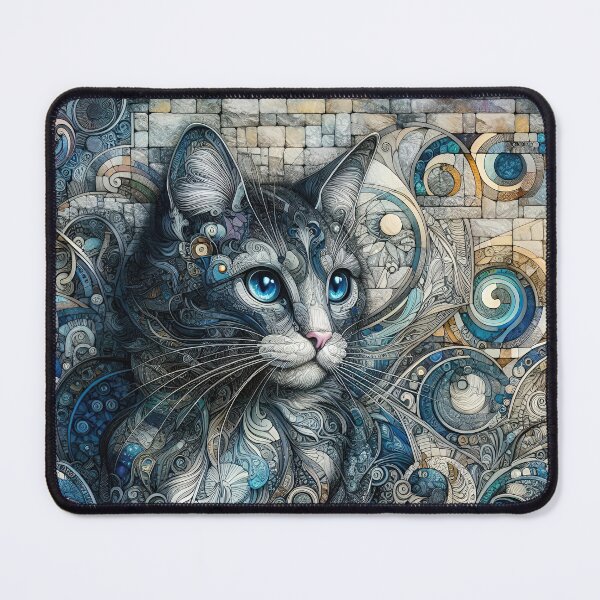 Item preview, Indigo Cat designed and sold by Kallak-AI-Art.
