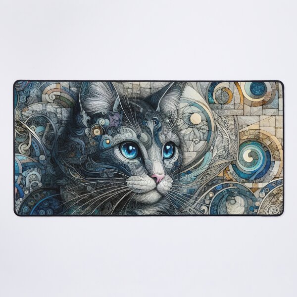 Item preview, Indigo Cat designed and sold by Kallak-AI-Art.