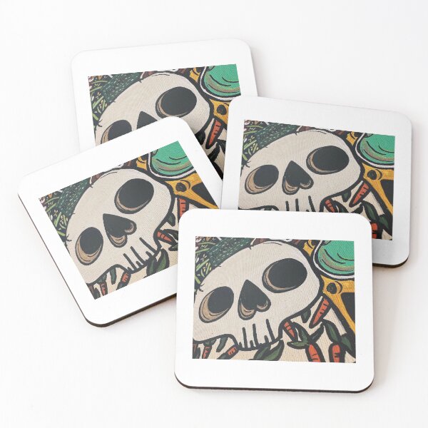 Artikelvorschau, Gemütlicher Totenkopf entworfen und verkauft von ReenaBeanPaints.