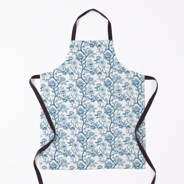 Aperçu de l'œuvre Motif chinoiserie floral bleu classique – Design botanique élégant créée et vendue par MindFulStudios.