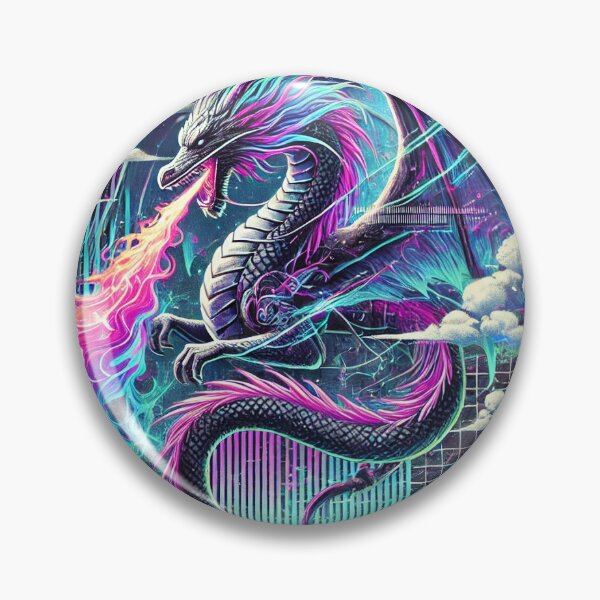 Item preview, Cybernetic Serenity: Neon Dragon of the Future designed and sold by damiansart.