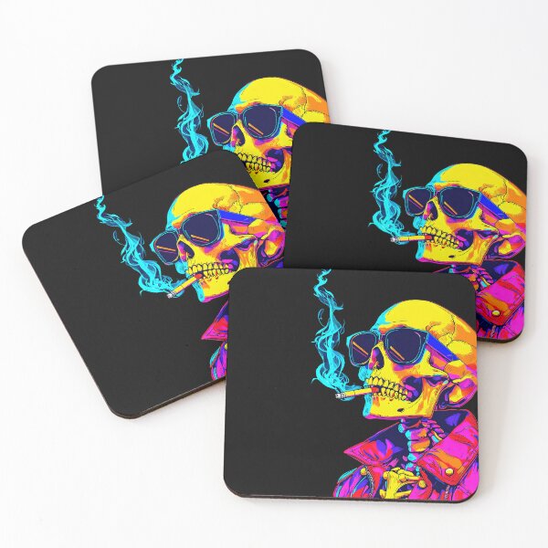 Item preview, Cool Psychedelic Skull Smoking designed and sold by Mr. Bartholomew.