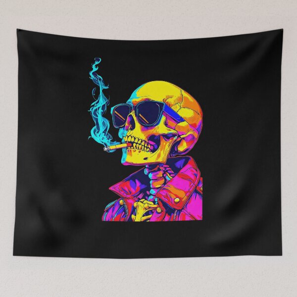Item preview, Cool Psychedelic Skull Smoking designed and sold by Mr. Bartholomew.