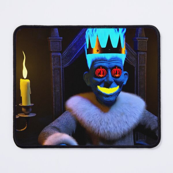 Item preview, Pumpkin-Eyed Blue Flame King designed and sold by WheelieGdArt.
