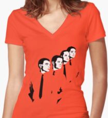 Man Machine Women's Fitted V-Neck T-Shirt