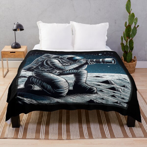 Item preview, Astronaut Taking Photos on the Moon - 2D Vector Space Illustration designed and sold by Coffee Partee.