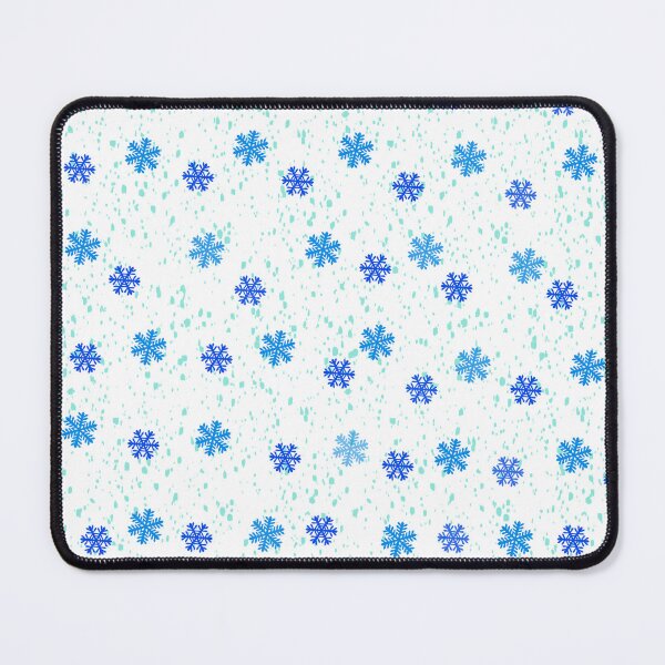Item preview, A blue and white snowflake pattern with many blue snowflakes designed and sold by PWDigitalArt.