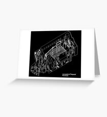 axonometric black 2 Greeting Card