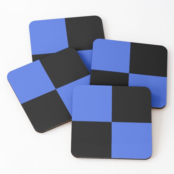 Item preview, Quarters - Black and Royal Blue designed and sold by JustPatterns2.