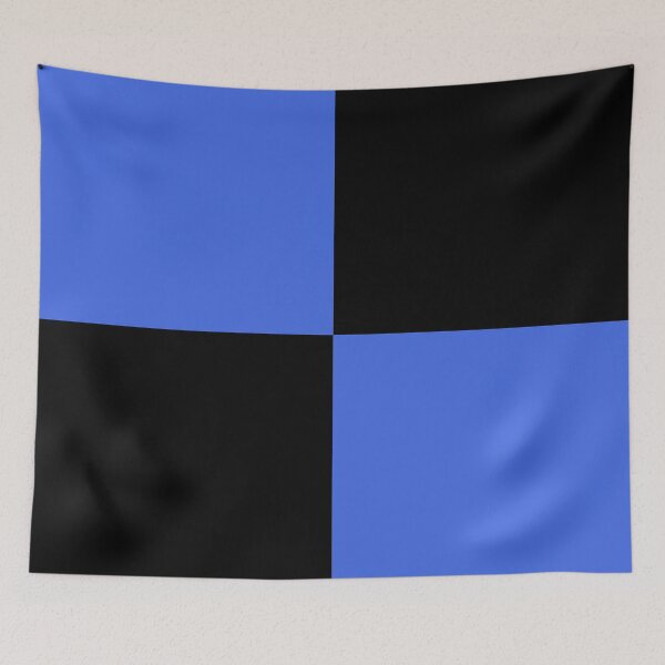 Item preview, Quarters - Black and Royal Blue designed and sold by JustPatterns2.