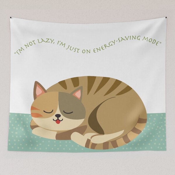 Item preview, Lazy cat, enjoy sleeping designed and sold by HannoJuneShop.