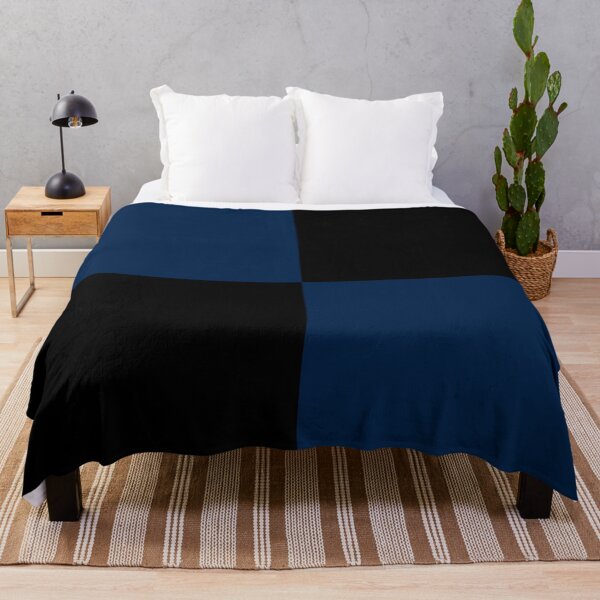 Item preview, Quarters - Black and Oxford Blue designed and sold by JustPatterns2.