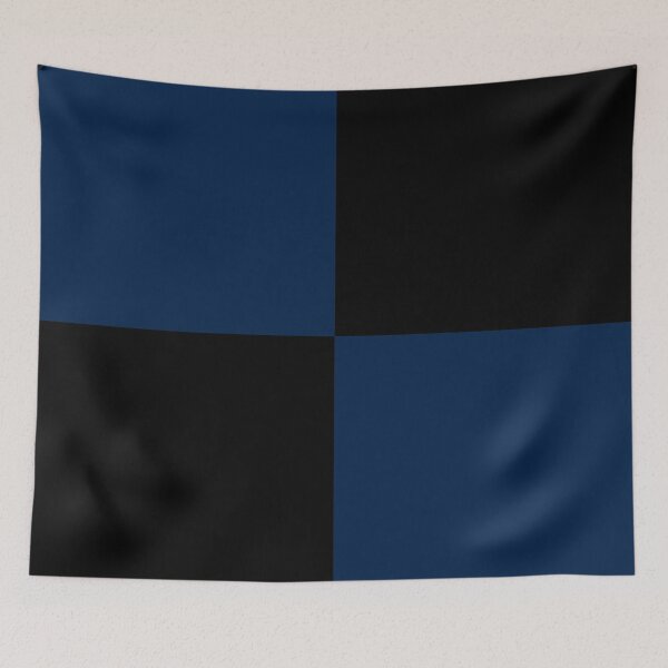 Item preview, Quarters - Black and Oxford Blue designed and sold by JustPatterns2.