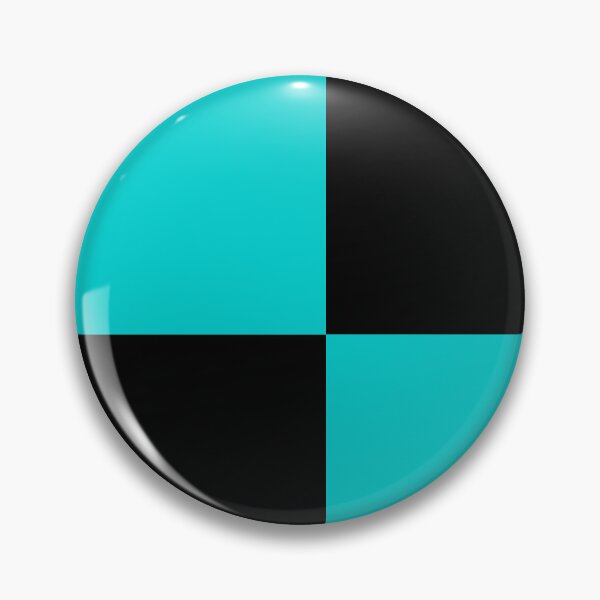 Item preview, Quarters - Black and Cyan designed and sold by JustPatterns2.