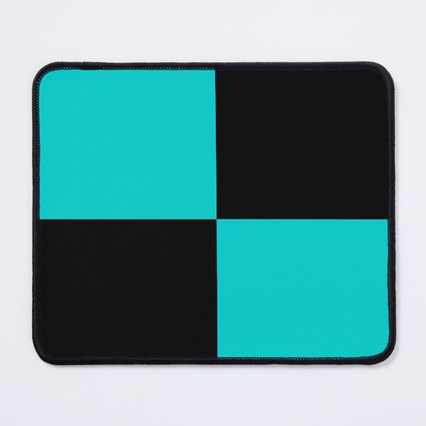Item preview, Quarters - Black and Cyan designed and sold by JustPatterns2.