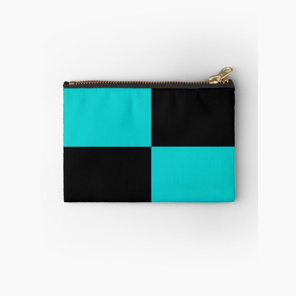 Item preview, Quarters - Black and Cyan designed and sold by JustPatterns2.