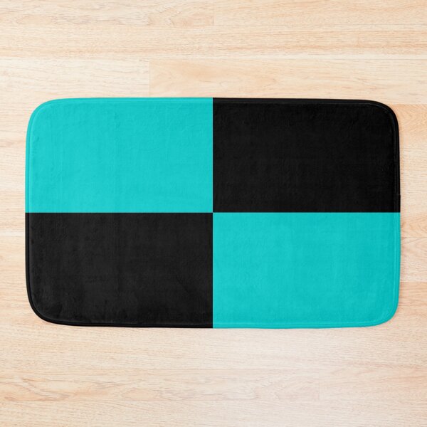 Item preview, Quarters - Black and Cyan designed and sold by JustPatterns2.