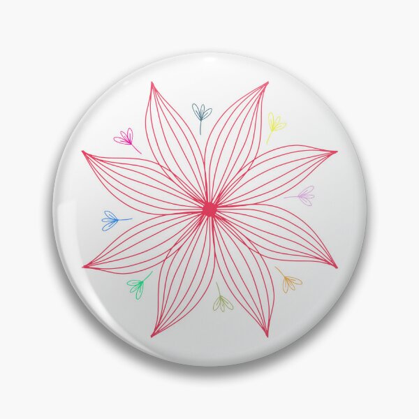 Item preview, Floral geometric pattern  designed and sold by happyandbubbly.