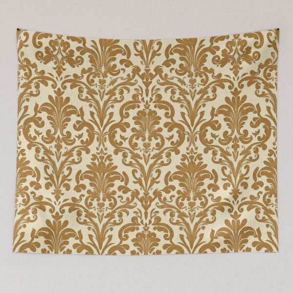 Item preview, Cream & Antique Gold Damask  designed and sold by DesignsByPrnces.