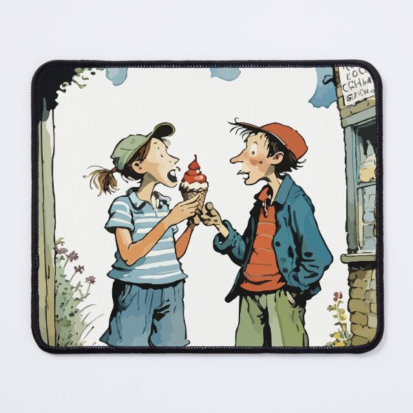 Item preview, Teenage boys and girls fighting over ice cream designed and sold by Whose-sweat.