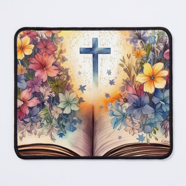 Item preview, The Word Is God Bible and Floral Cross designed and sold by ANewGlory.